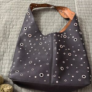 Mango Stylish Black studded Women's Bag